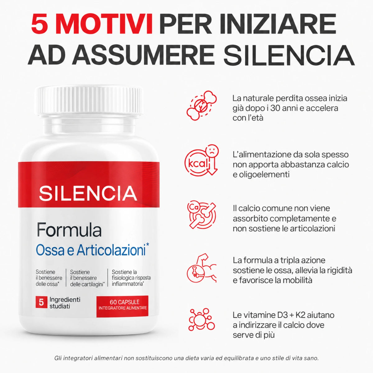 Ossa K2 · Ossa che reggono e ginocchia senza fitte, la differenza già in 3 settimane