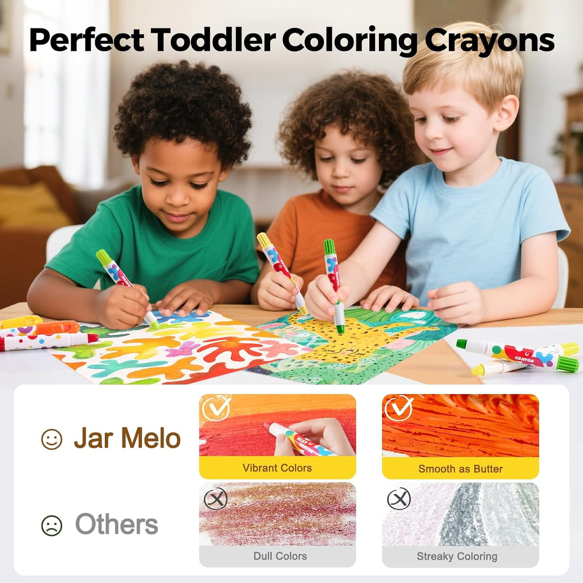 TwistJoy Silky Washable Crayons – 36 Colors