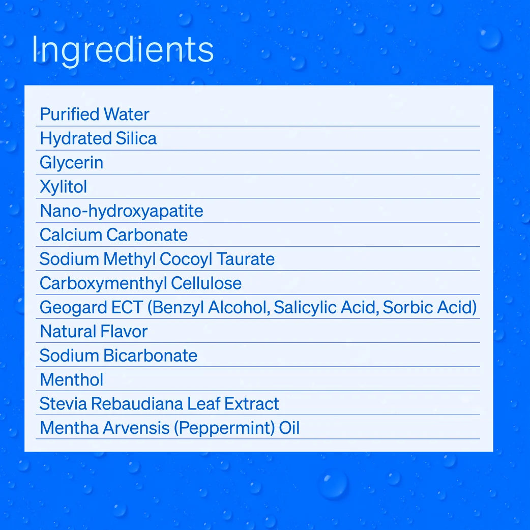 Silencia toothpaste full ingredient list