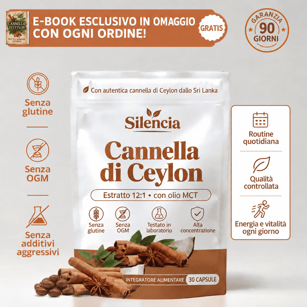 Cannella di Ceylon 7200mg + Olio MCT