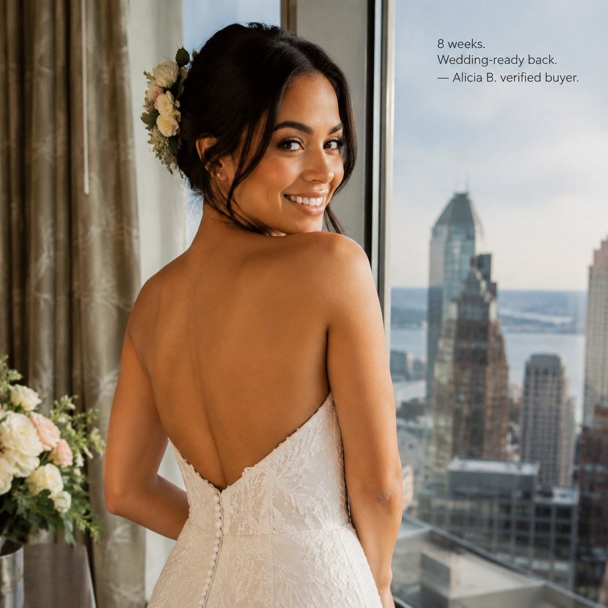 Alicia B · Wedding-ready back in 8 weeks · verified buyer