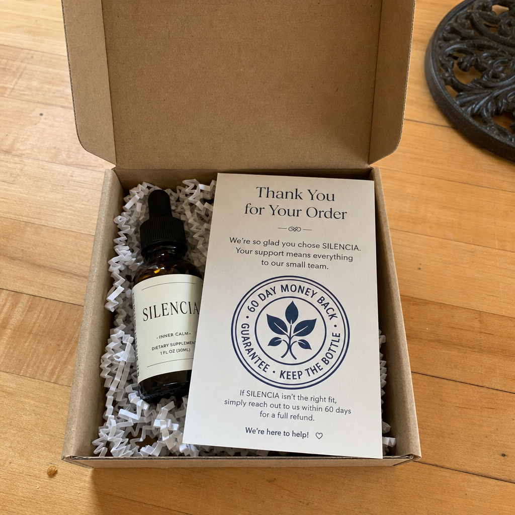 Silencia package with 60 day guarantee seal